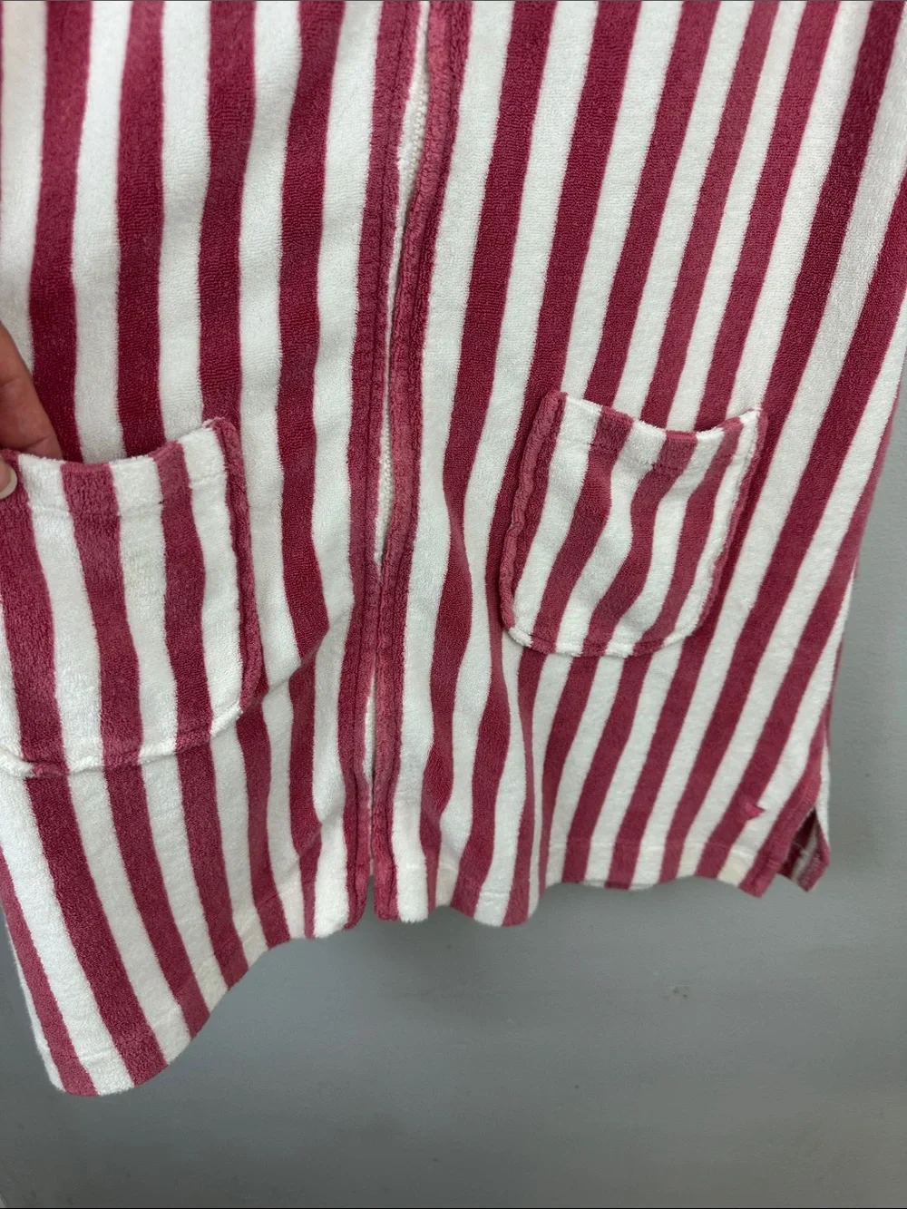 PINK CHICKEN Rapture Rose Stripe Terry Coverup Sz XL